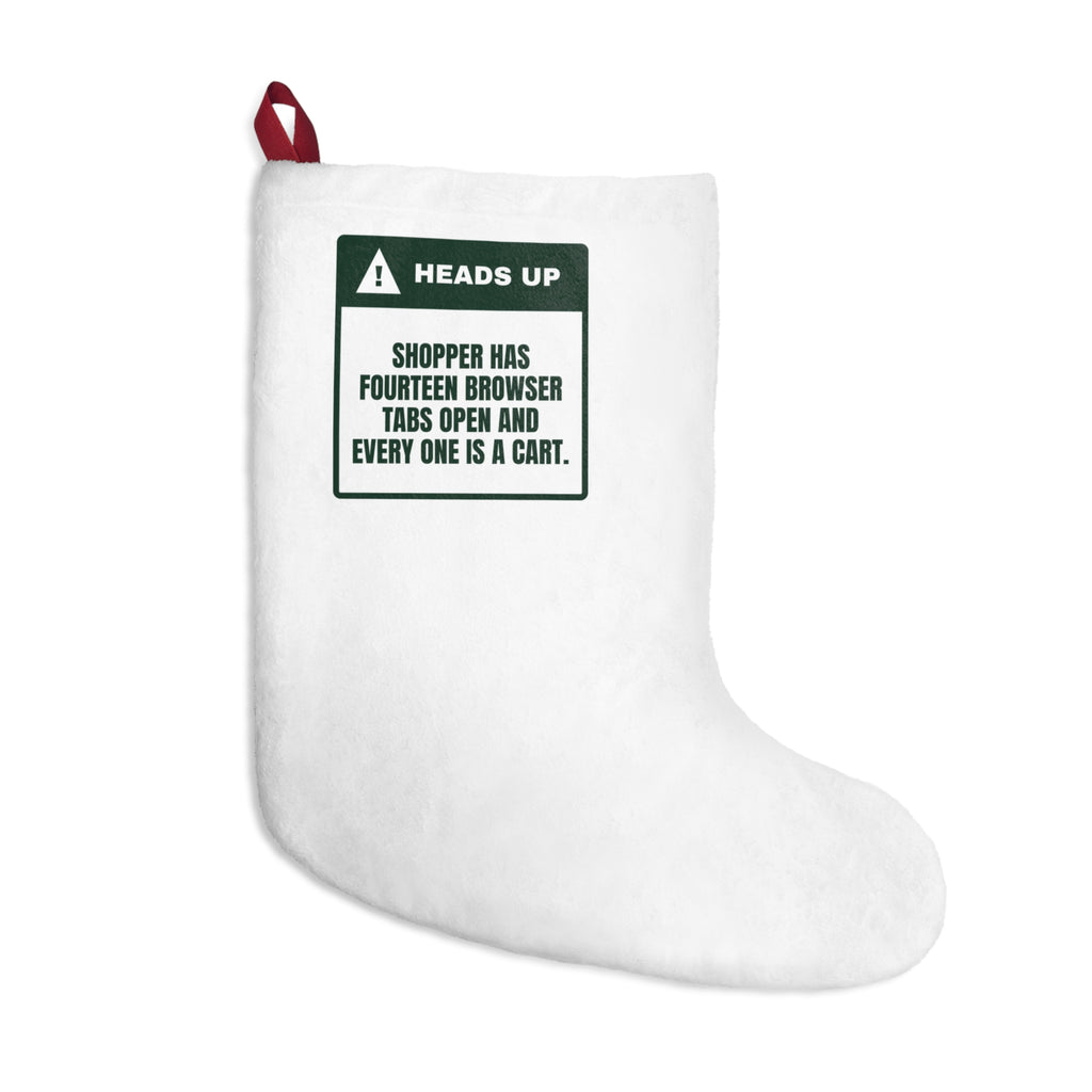 Funny Christmas Shopping Christmas Stocking Fourteen Tabs Open All Shopping