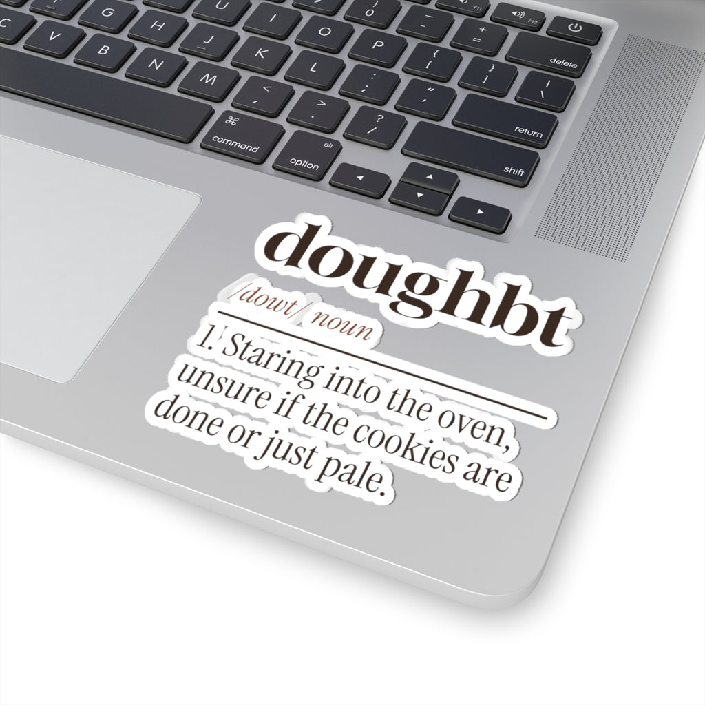 Funny Christmas Baking Sticker Doughbt Definition For Cookie Bakers