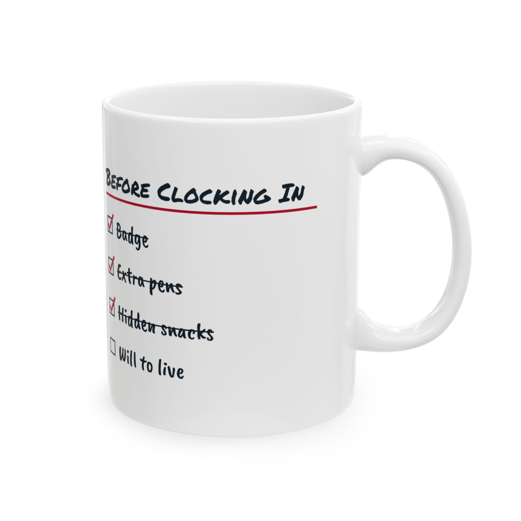 Funny Nurse Coffee Mug Will To Live Checklist