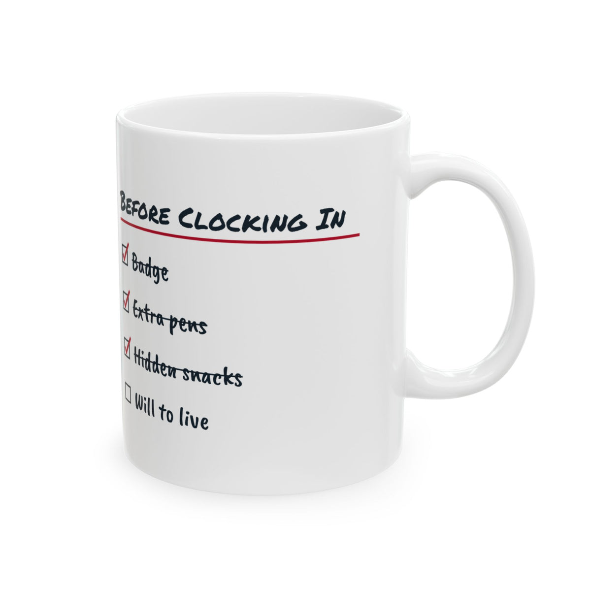 Funny Nurse Coffee Mug Will To Live Checklist