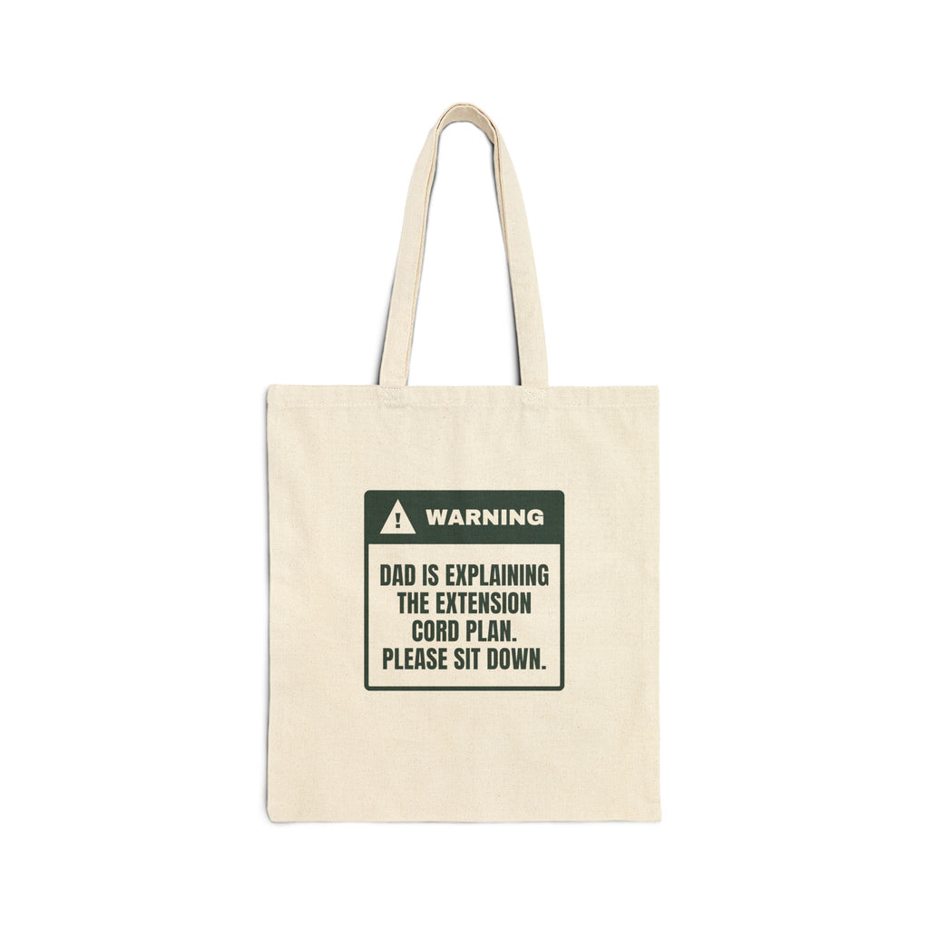 Funny Christmas Tote Bag Dad Has A Cord Plan Warning For Dad