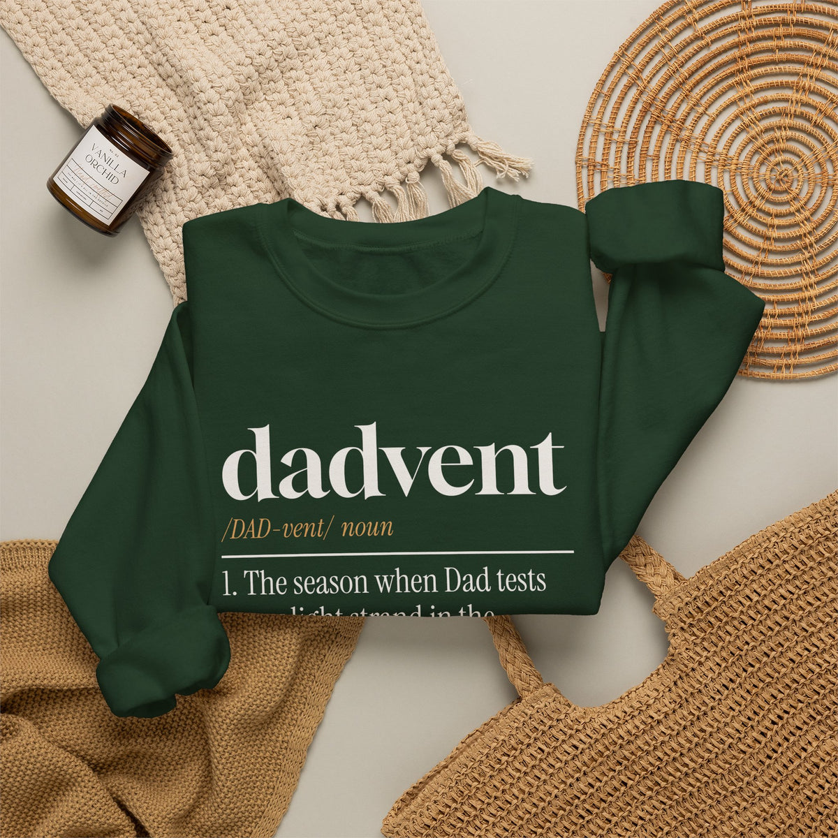 Funny Christmas Dad Sweatshirt Dadvent Dictionary Definition