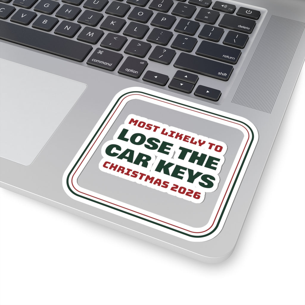 Funny Family Christmas Sticker Most Likely To Lose The Car Keys