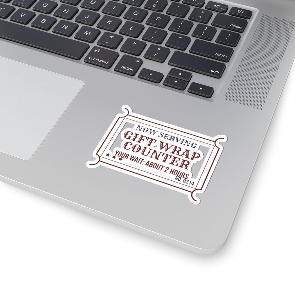 Funny Christmas Sticker Gift Wrap Counter Ticket For Holiday Shoppers
