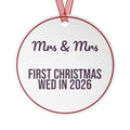 Christmas Ornament 2026 Mrs And Mrs First Christmas Wed In 2026