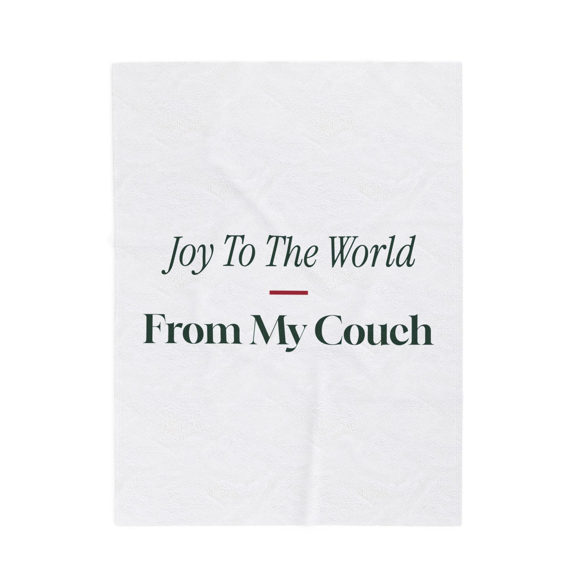 Funny Christmas Introvert Throw Blanket Joy To The World From My Couch