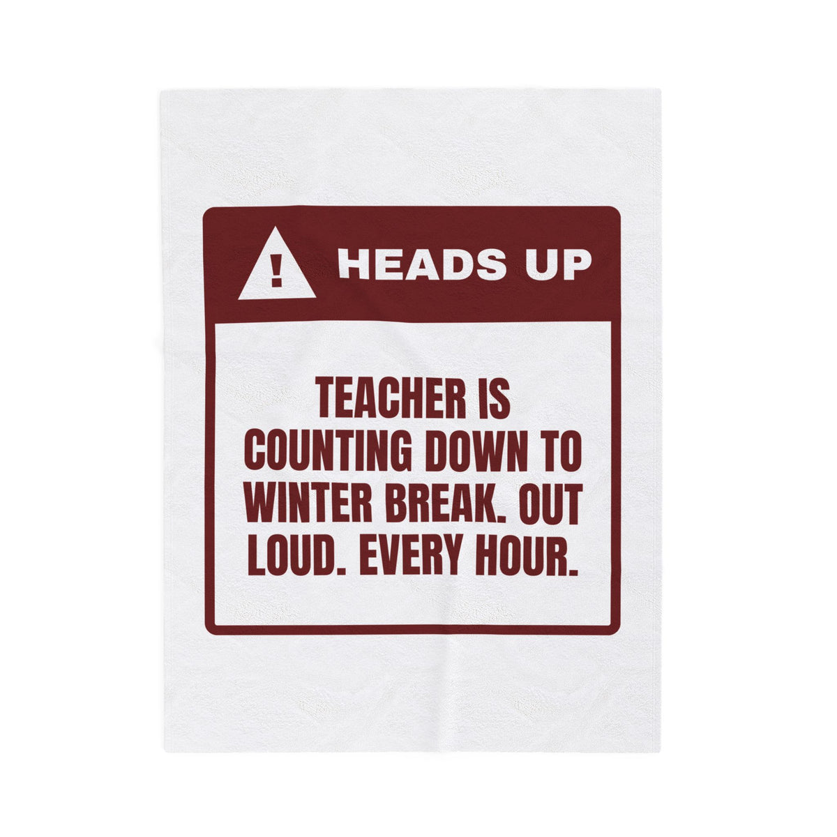 Funny Christmas Teacher Throw Blanket Counting Down To Winter Break