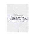 Christmas Throw Blanket Our Littlest Star First Christmas 2026