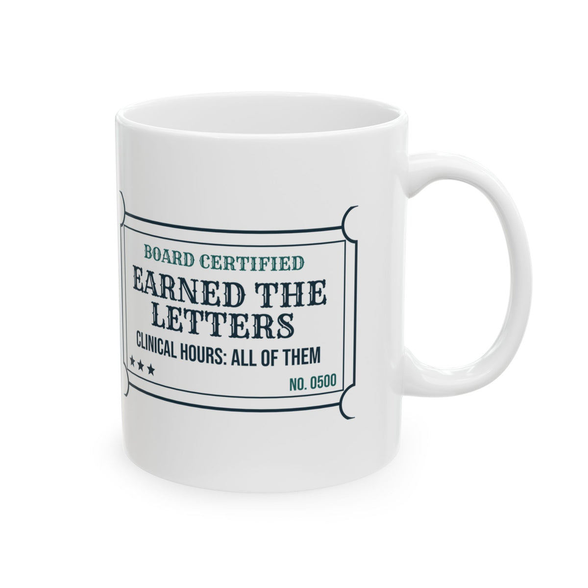 Funny Nurse Practitioner Coffee Mug Earned The Letters For New NPs