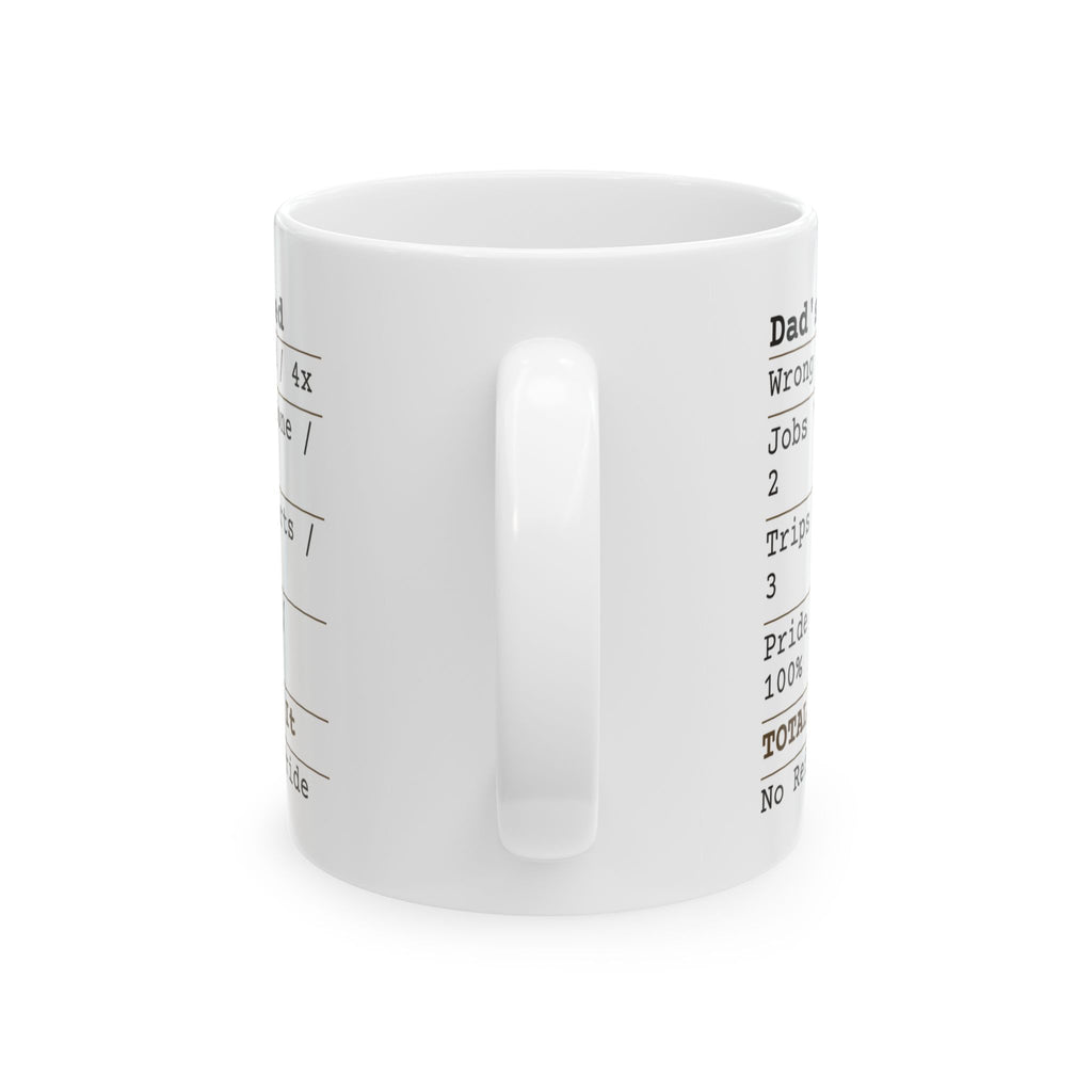 Funny Dad Garage Toolshed Receipt Coffee Mug For Dad