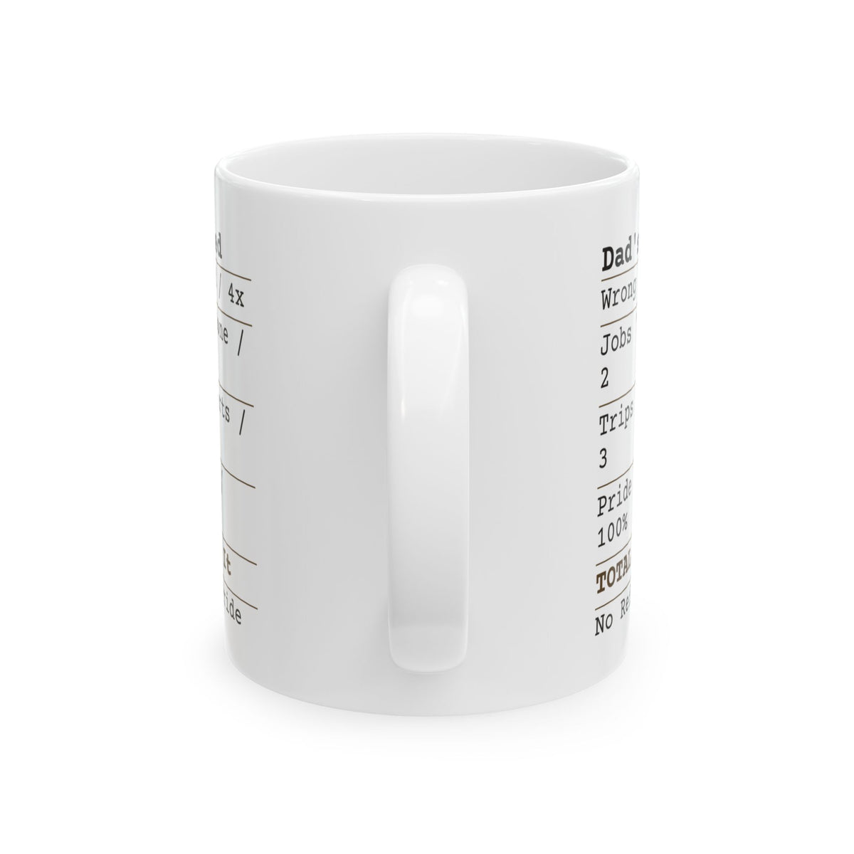 Funny Dad Garage Toolshed Receipt Coffee Mug For Dad