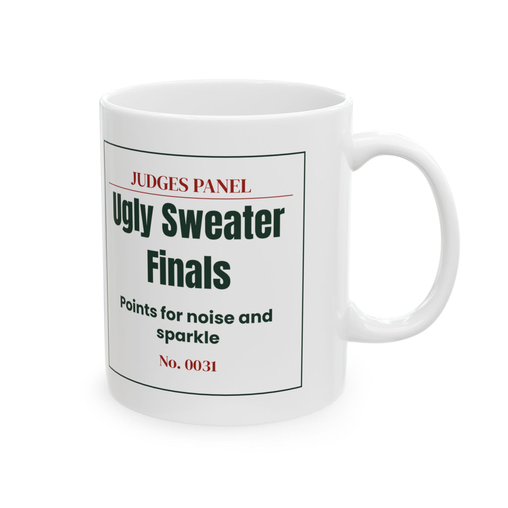 Funny Ugly Sweater Party Coffee Mug Finals Ticket For Contest Judges