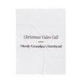 Funny Christmas Grandpa Throw Blanket Video Call Mostly Forehead
