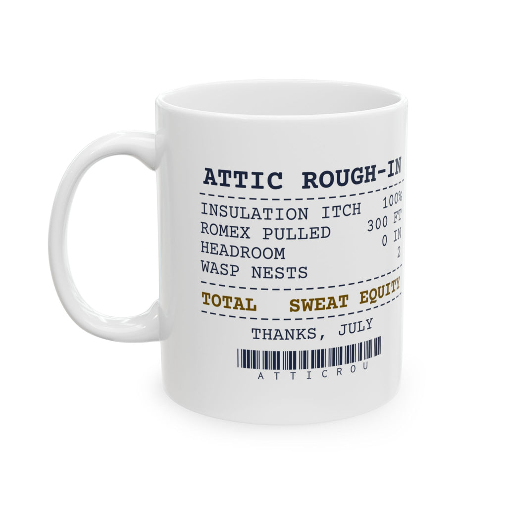 Funny Electrician Coffee Mug Attic Rough-In Receipt For Electricians