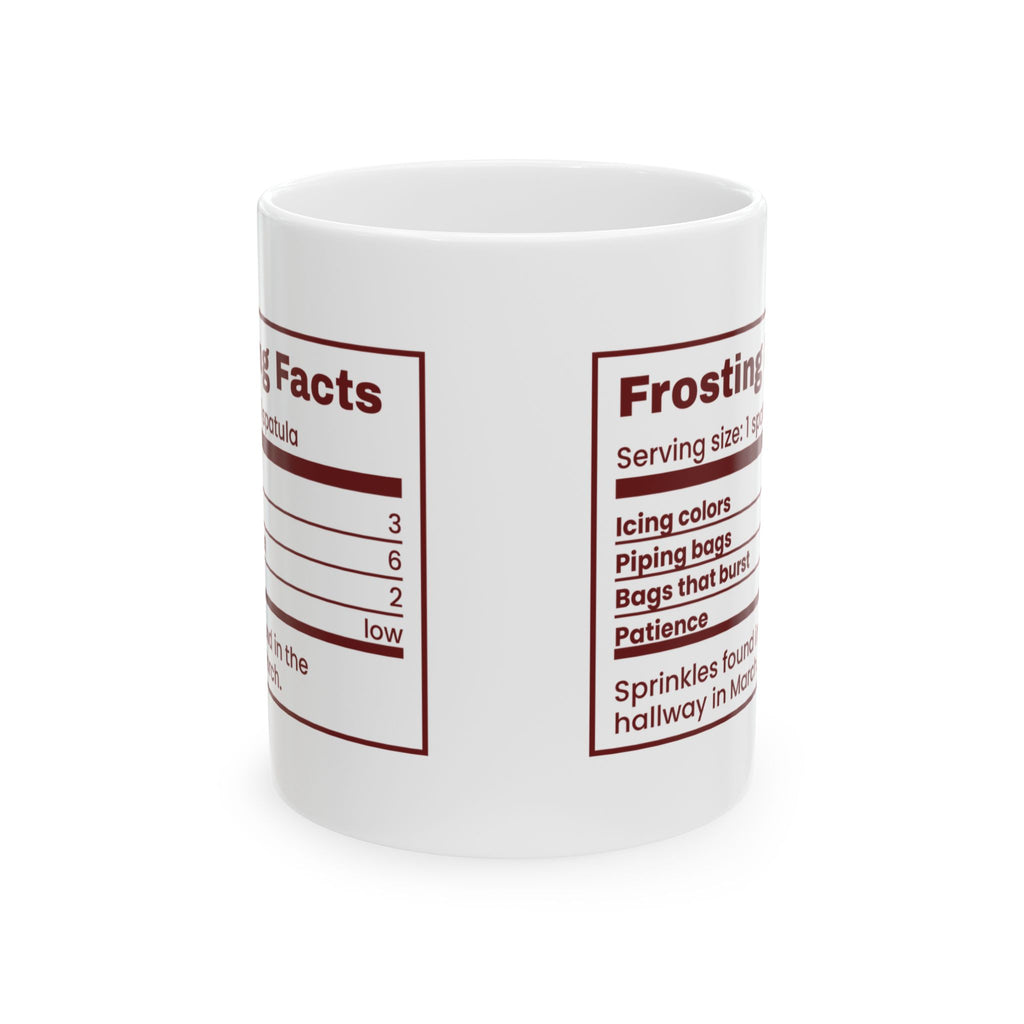 Funny Christmas Baking Coffee Mug Frosting Facts Nutrition Label