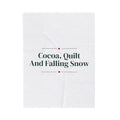 Cozy Christmas Throw Blanket Cocoa Quilt And Falling Snow Winter Cup