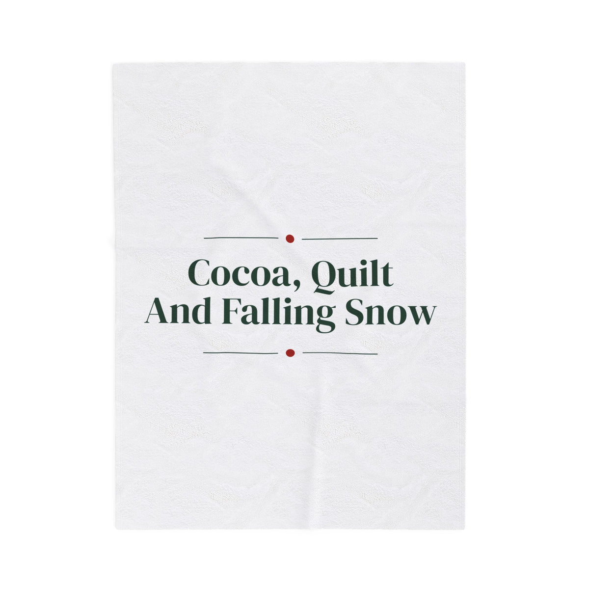 Cozy Christmas Throw Blanket Cocoa Quilt And Falling Snow Winter Cup