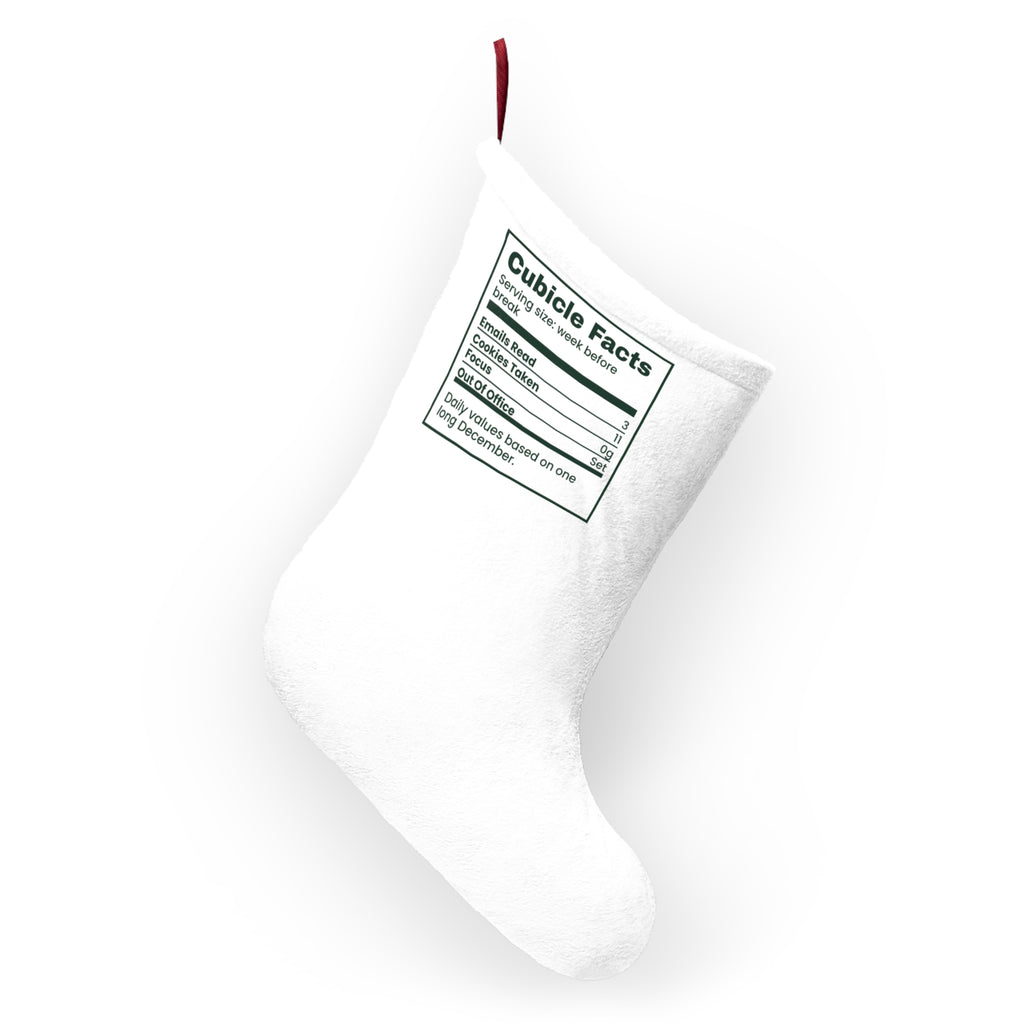 Funny Christmas Stocking Cubicle Facts Label For Coworkers