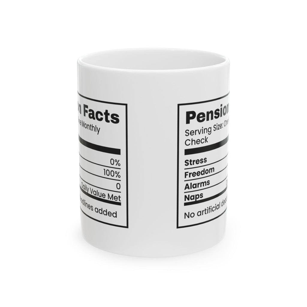 Retirement Coffee Mug Pension Facts Freedom 100%