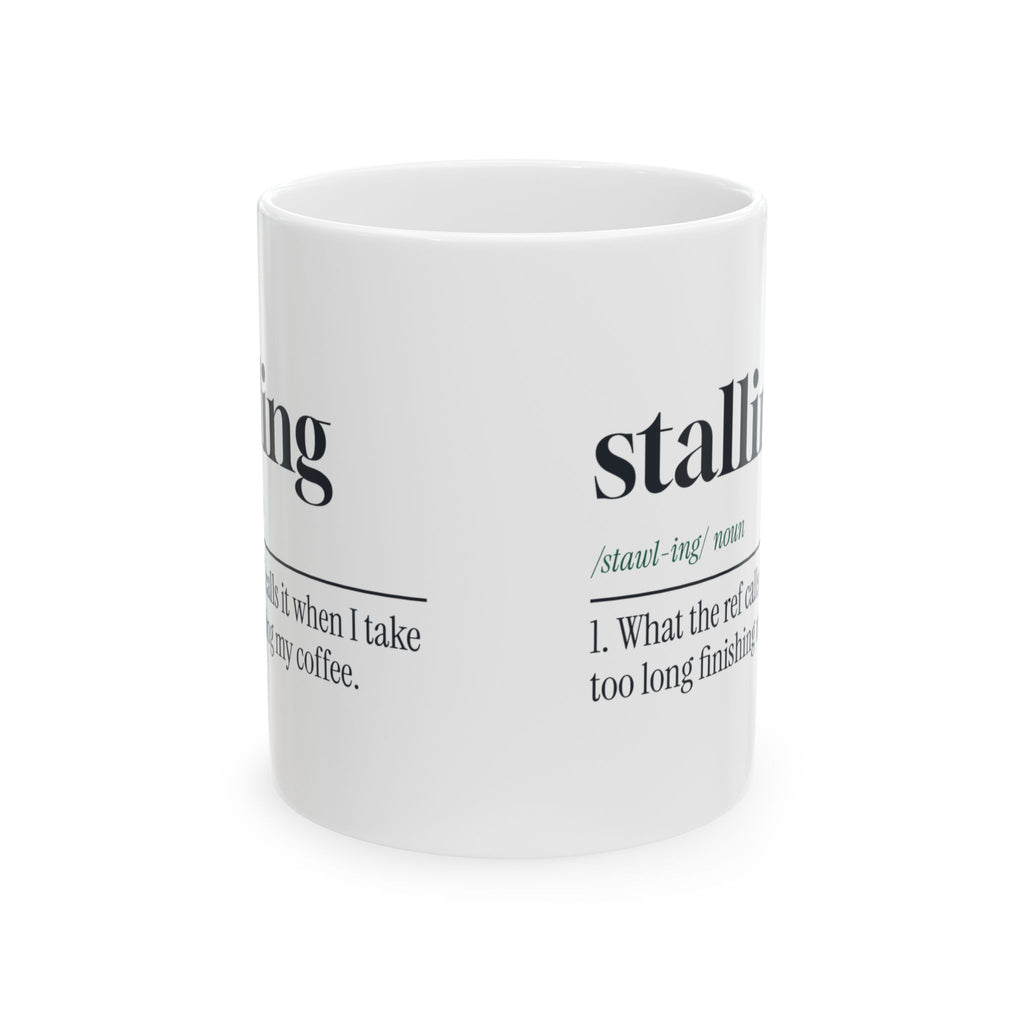 Funny Wrestling Coach Coffee Mug Stalling Dictionary Definition