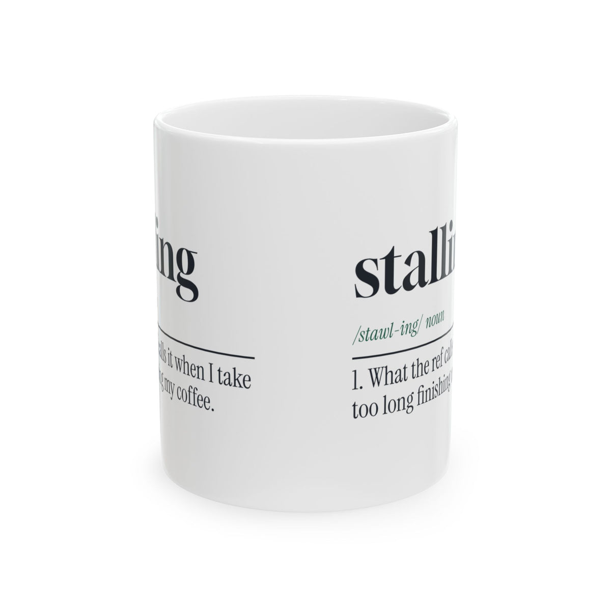 Funny Wrestling Coach Coffee Mug Stalling Dictionary Definition