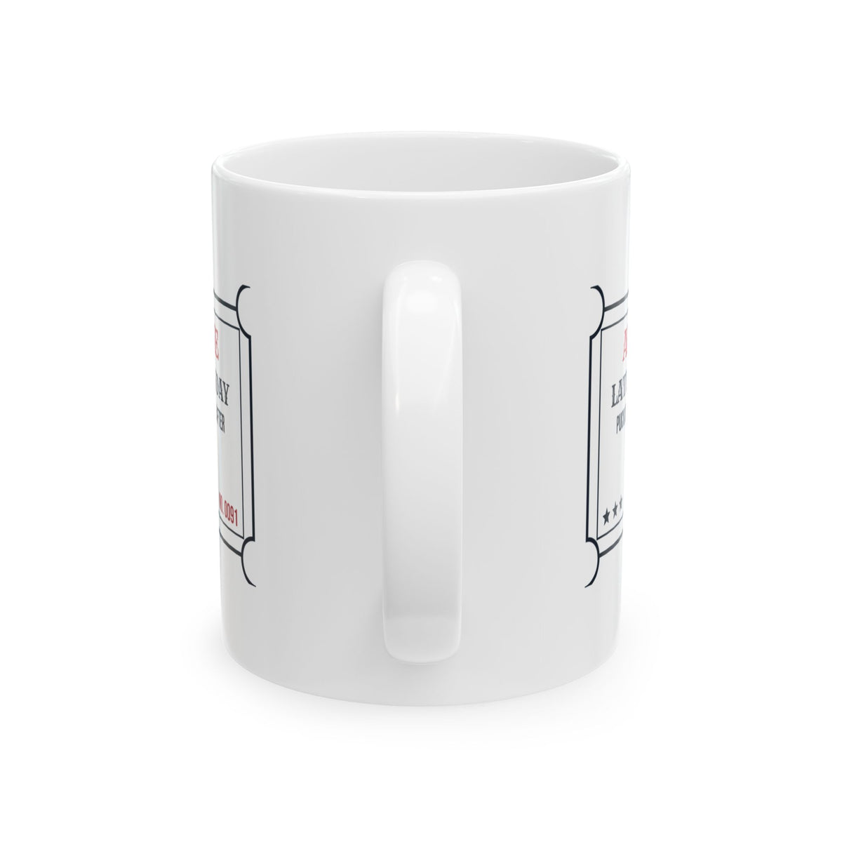 Funny Adult League Hockey Coffee Mug Puck Drop 11:15 PM Ticket