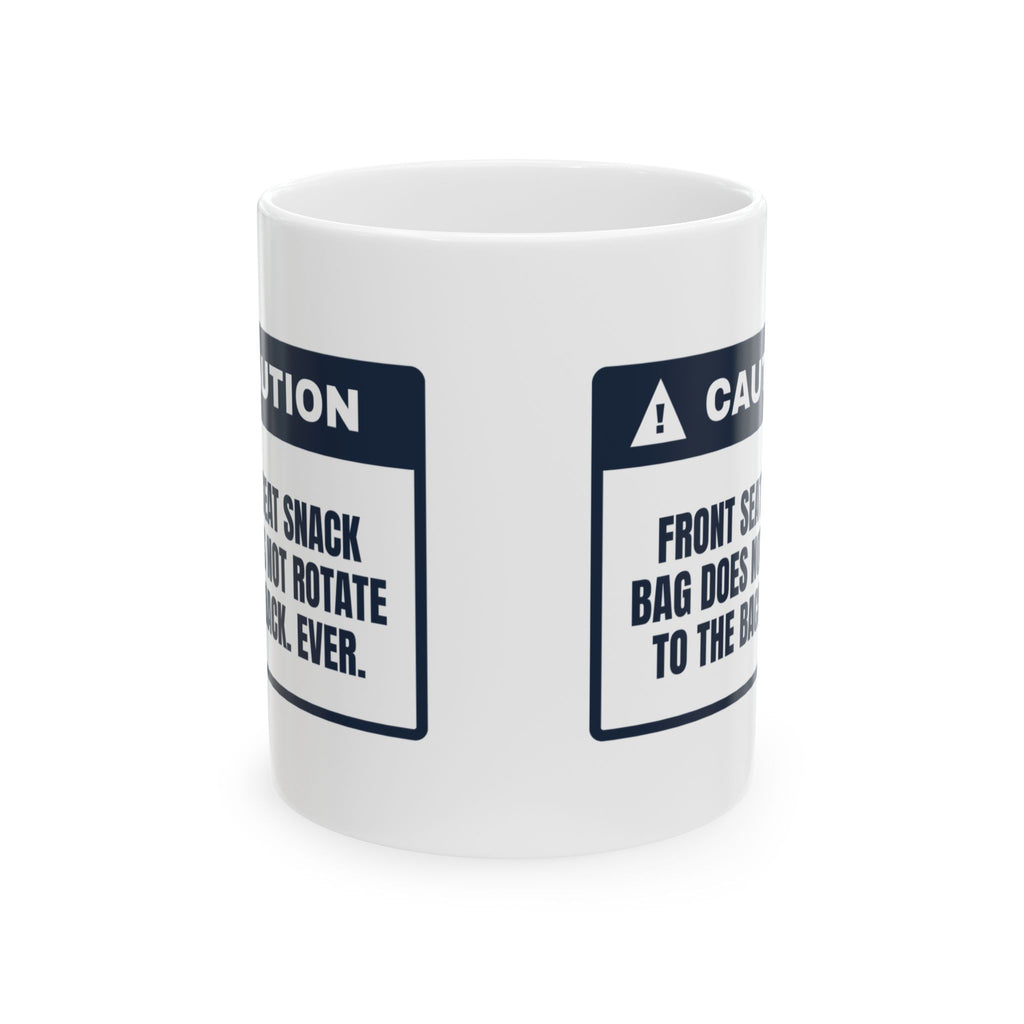 Caution Snack Zone Coffee Mug For Road Trip