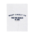 Funny Christmas Throw Blanket Most Likely To Find Pine Needles In June