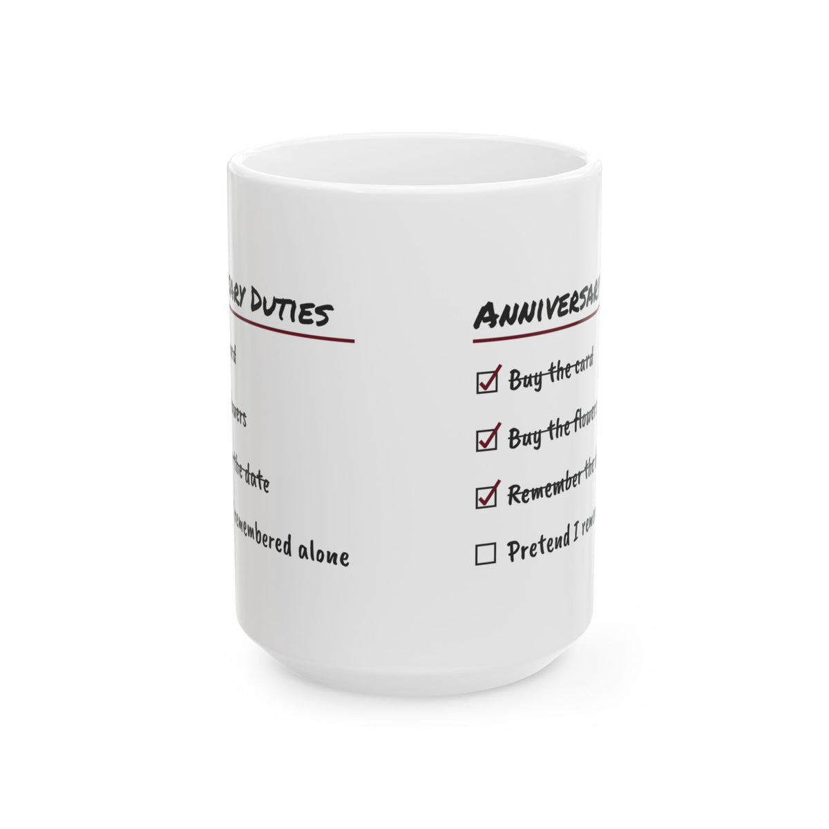 Funny Wife Coffee Mug Anniversary Checklist For Wife
