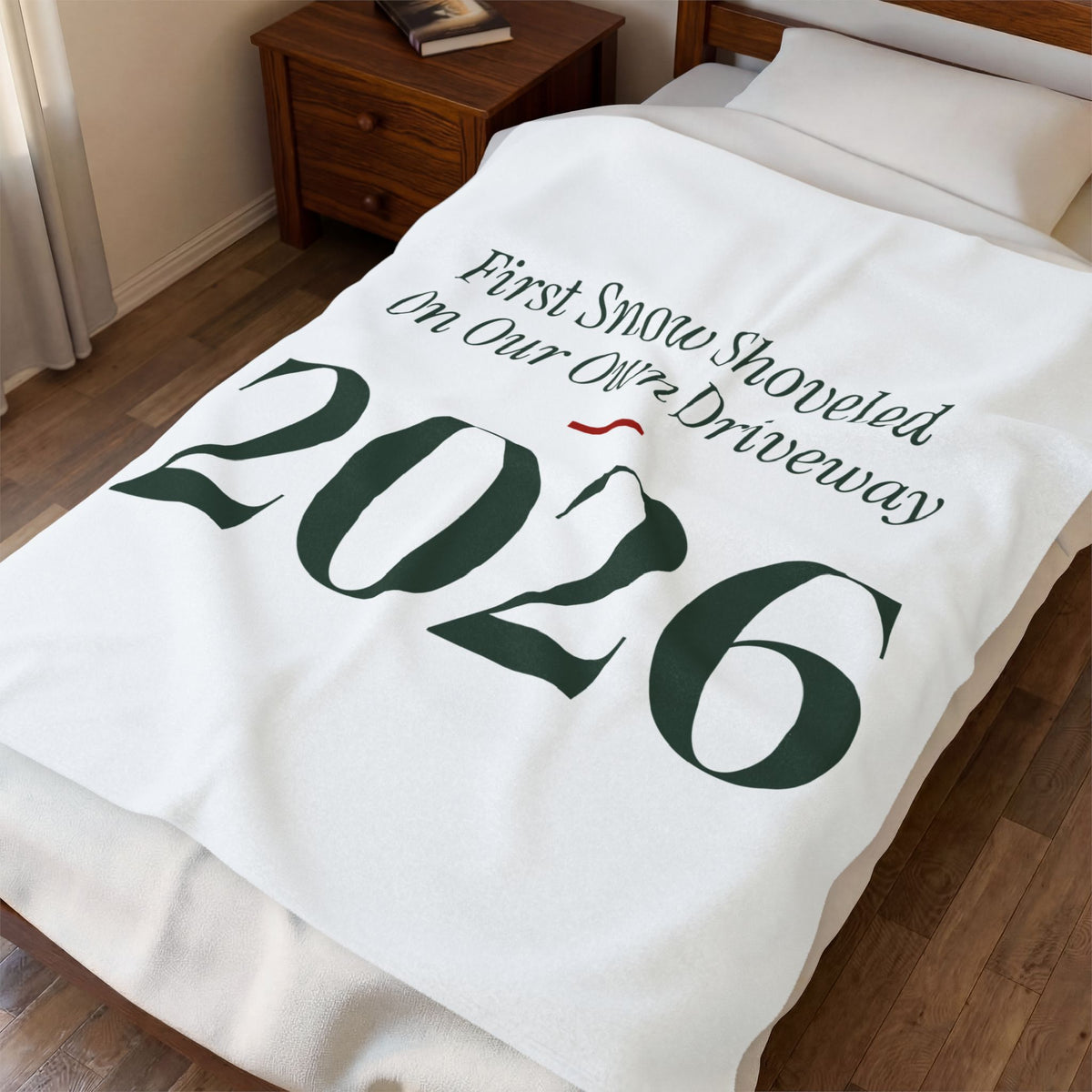 Funny New Home Christmas Throw Blanket First Snow On Our Own Driveway 2026