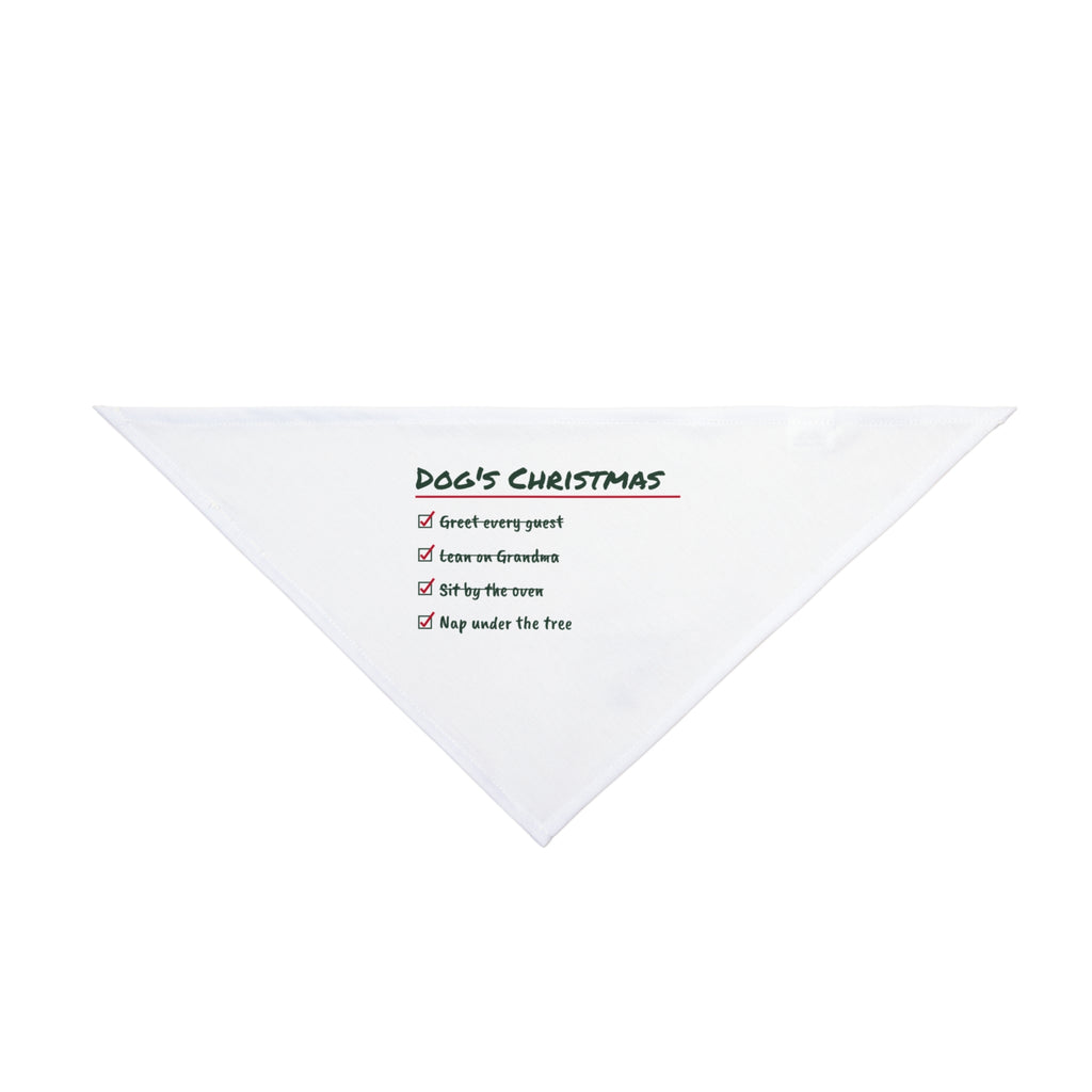 Funny Christmas Dog Bandana Dog's Christmas Checklist