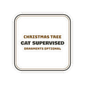 Funny Christmas Cat Sticker Cat Supervised Tree For Cat Lovers
