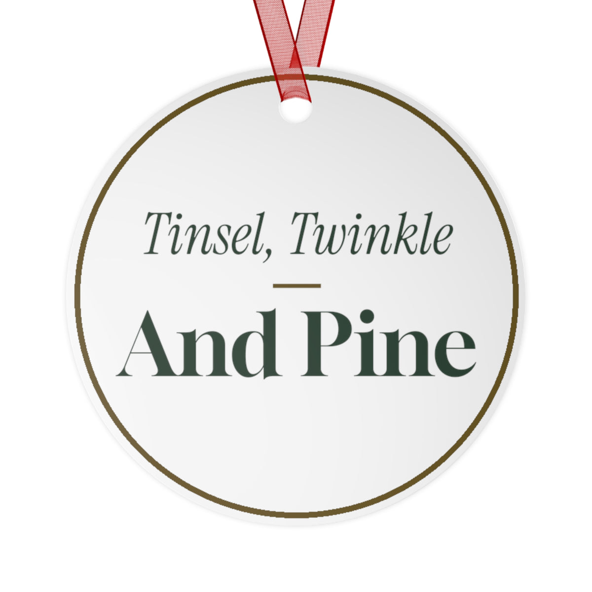 Christmas Ornament Tinsel Twinkle And Pine Classic