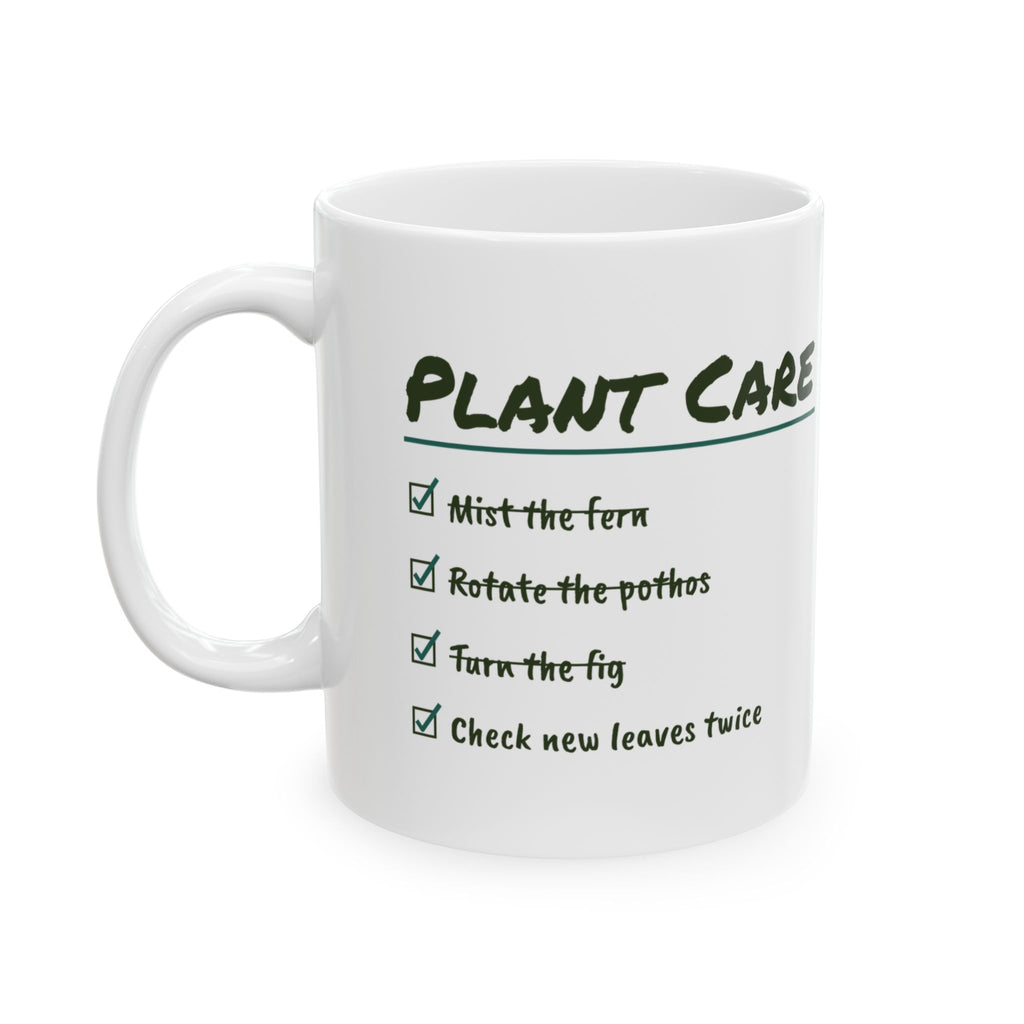 Funny Plant Lover Coffee Mug Plant Care Checklist