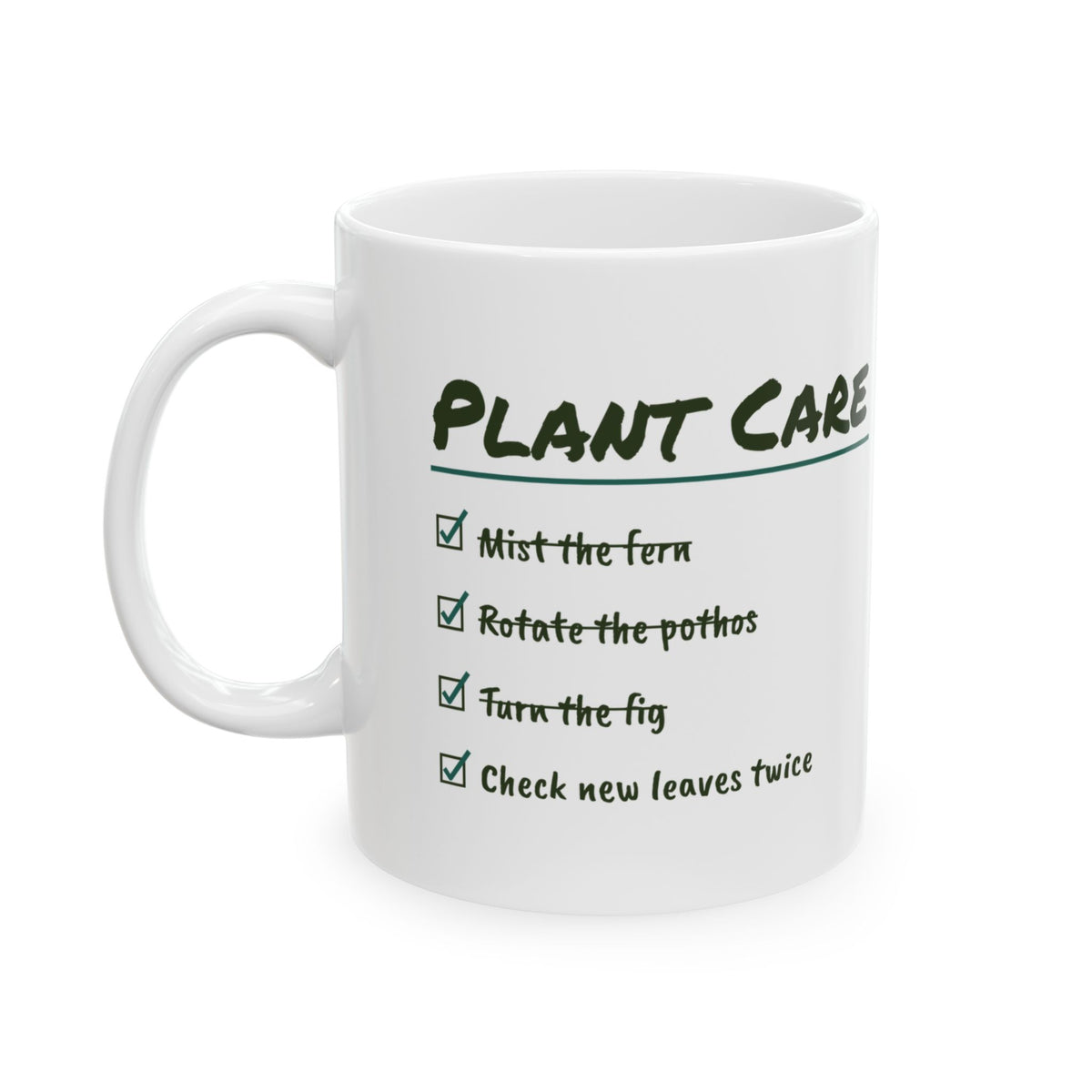 Funny Plant Lover Coffee Mug Plant Care Checklist