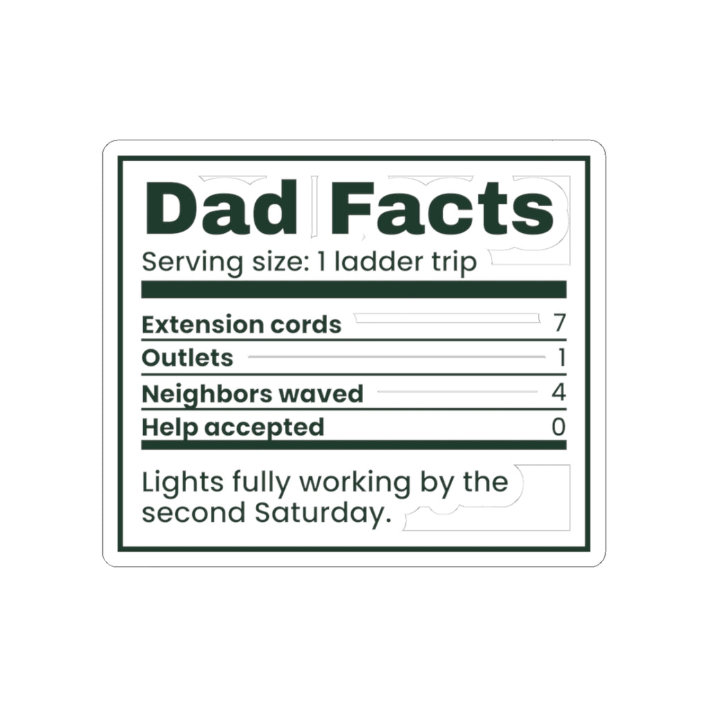 Funny Christmas Sticker Dad Facts Extension Cords 7 For Dad