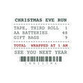 Funny Christmas Sticker Christmas Eve Receipt Wrapped At 1 AM