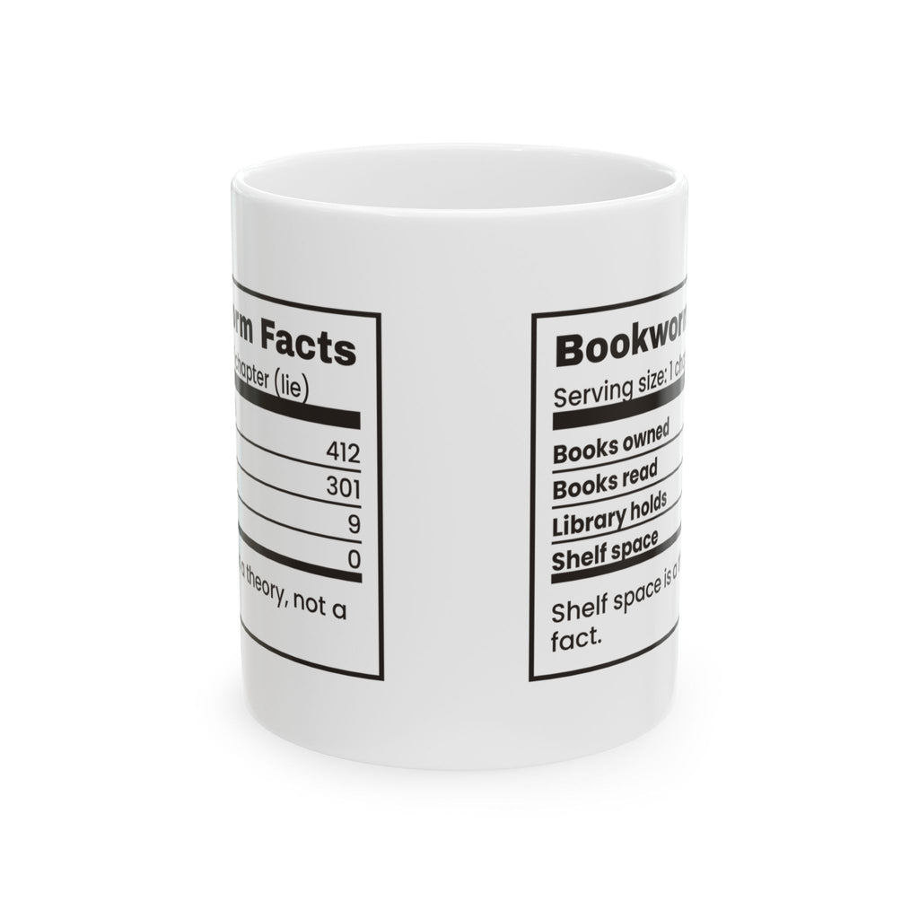 Funny Book Lover Coffee Mug Bookworm Facts Library Holds 9