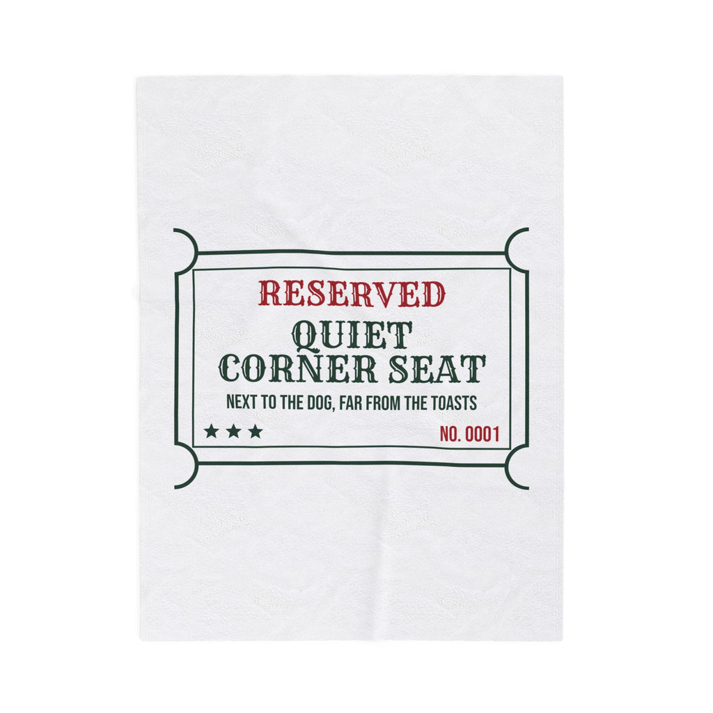 Funny Christmas Throw Blanket Quiet Corner Seat Next To The Dog Ticket