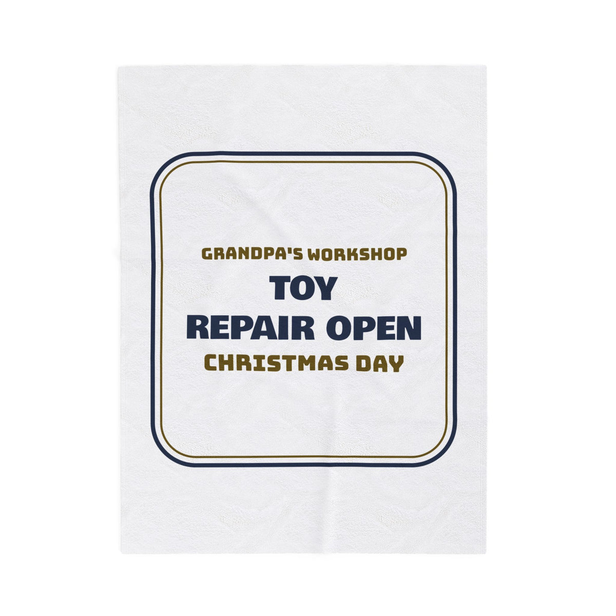 Funny Christmas Throw Blanket Grandpa's Toy Repair Open Christmas Day