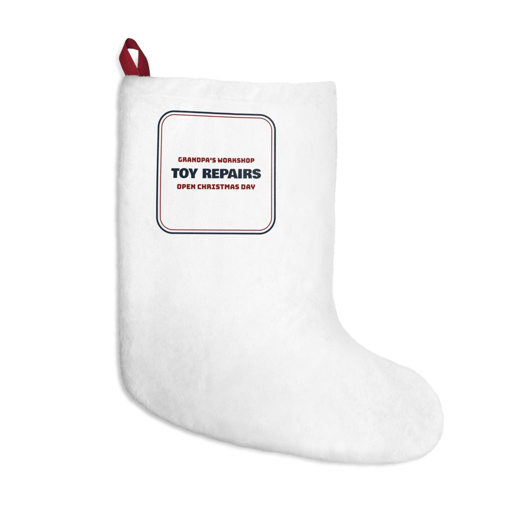 Funny Grandpa Christmas Stocking Grandpa's Workshop Toy Repairs