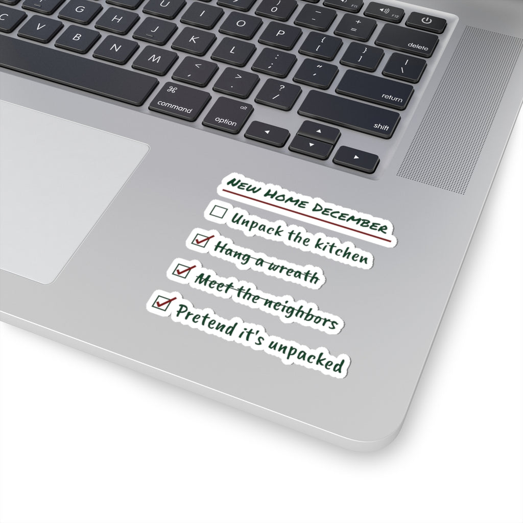 Funny Christmas Sticker New Home December Checklist For Homeowners