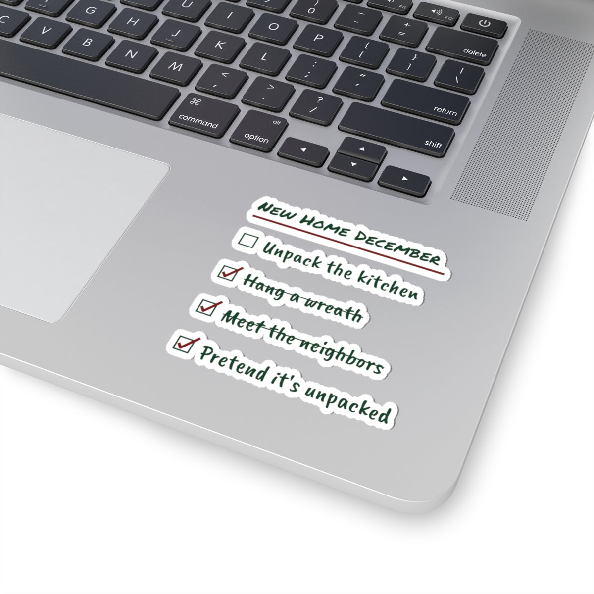 Funny Christmas Sticker New Home December Checklist For Homeowners