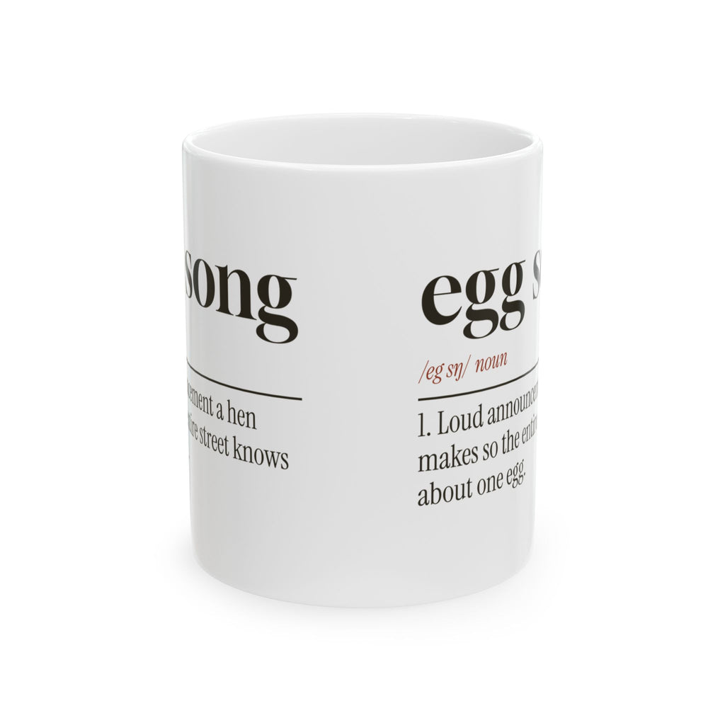 Funny Chicken Coffee Mug Egg Song Dictionary Definition