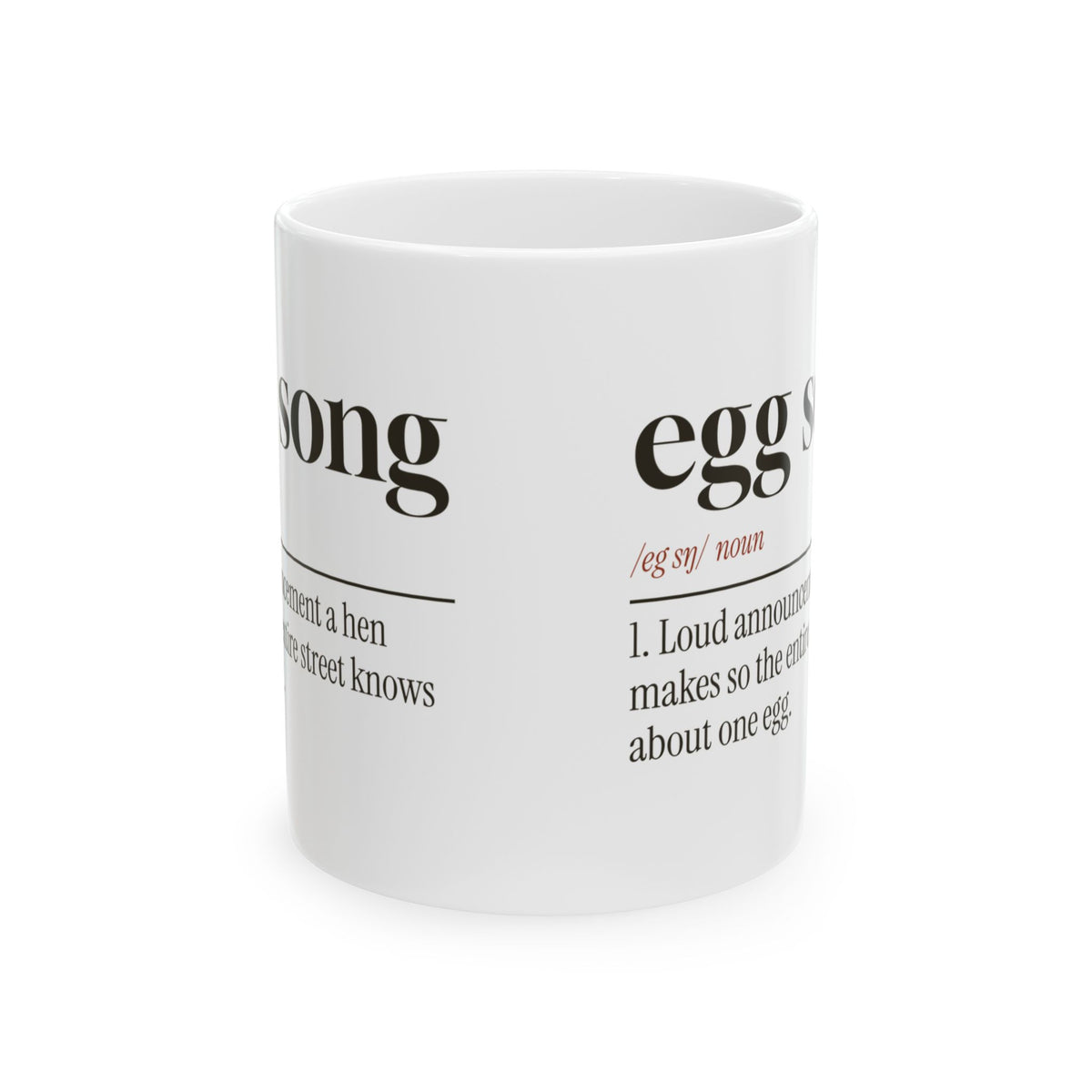 Funny Chicken Coffee Mug Egg Song Dictionary Definition