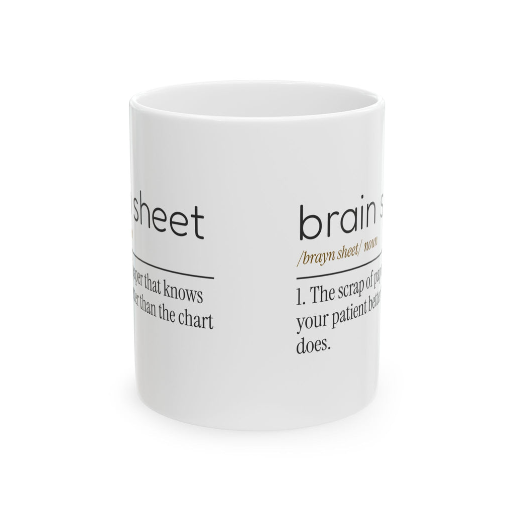 Funny Nurse Mug Brain Sheet Dictionary Definition