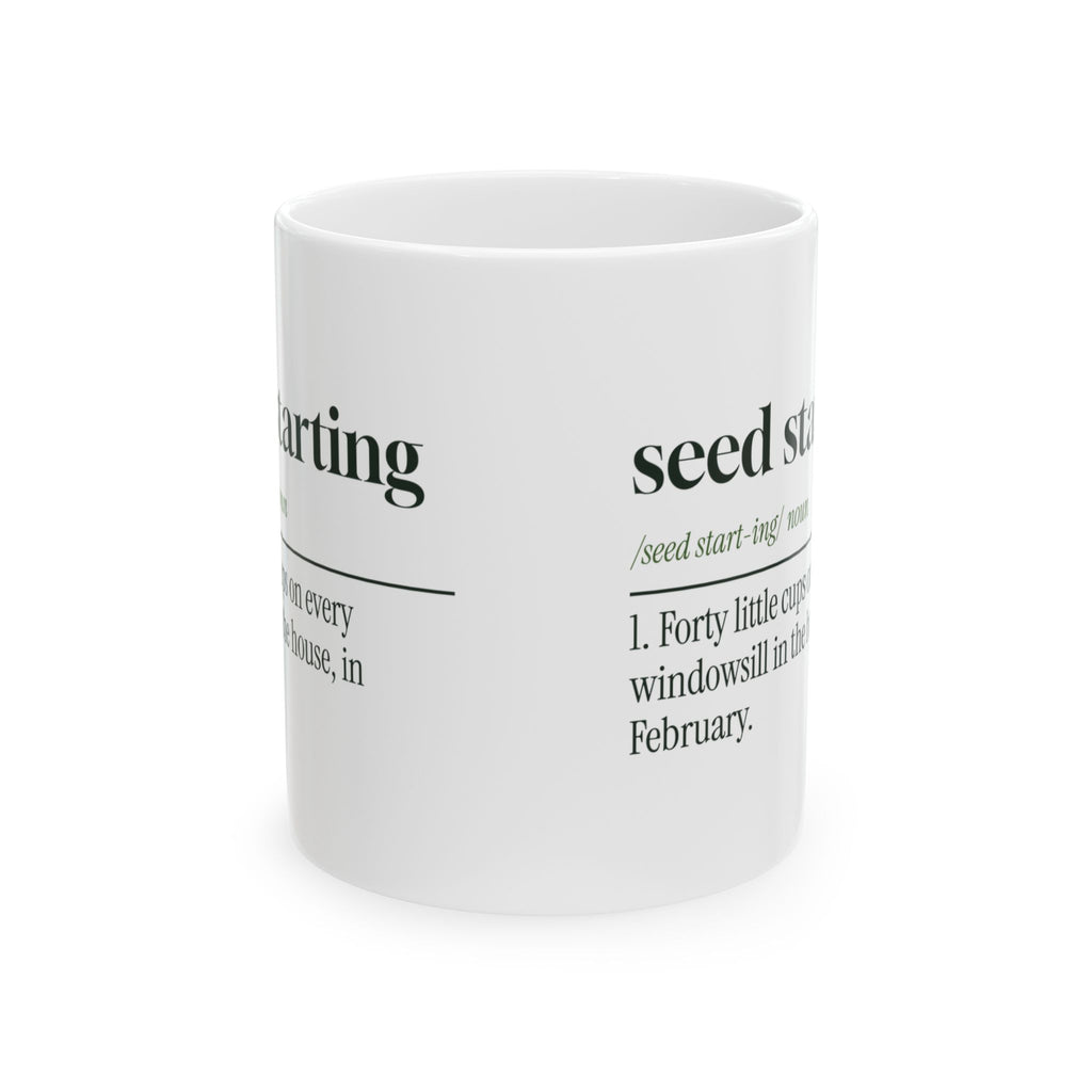 Funny Gardening Mug Seed Starting Dictionary Definition