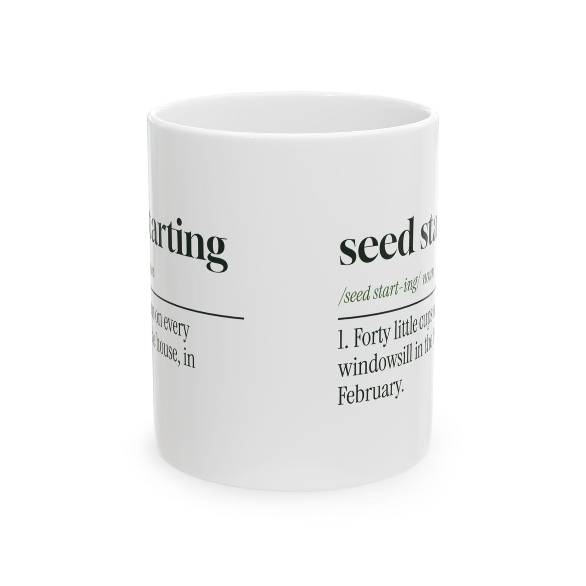 Funny Gardening Mug Seed Starting Dictionary Definition