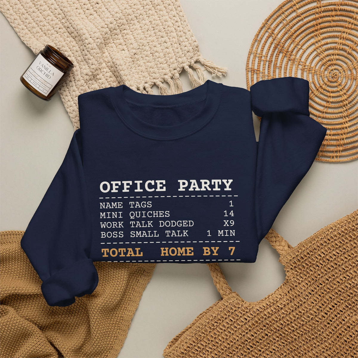Funny Christmas Coworker Sweatshirt Mini Quiches 14 Office Party Receipt