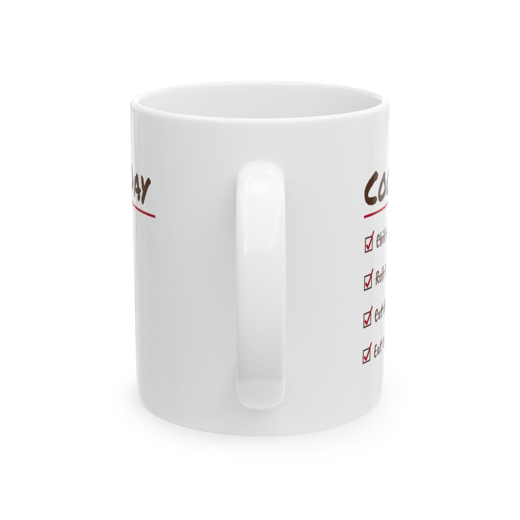 Funny Christmas Coffee Mug Cookie Day Checklist Eat The Broken Ones